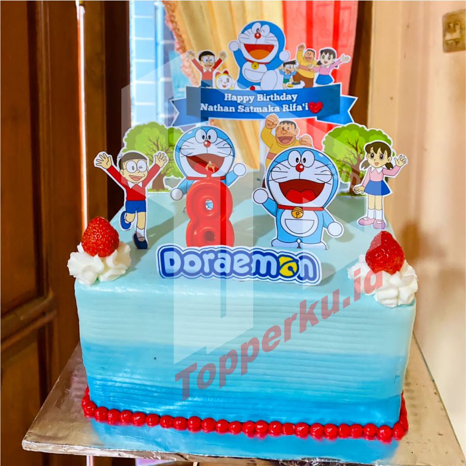 Topper Hiasan Kue Tema Doraemon Topper Cake Karakter Doraemon 01