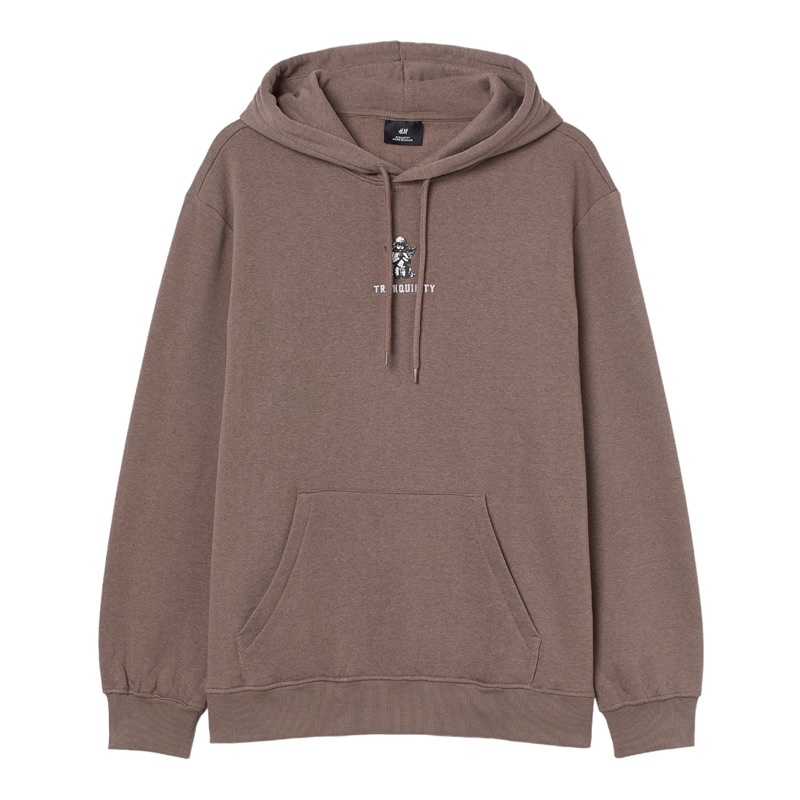 ( 8.8 ) Hoodie H&amp;M Unisex Bordir Tranquility, Flecee Katun Lembut Tebal, Free Papperbag