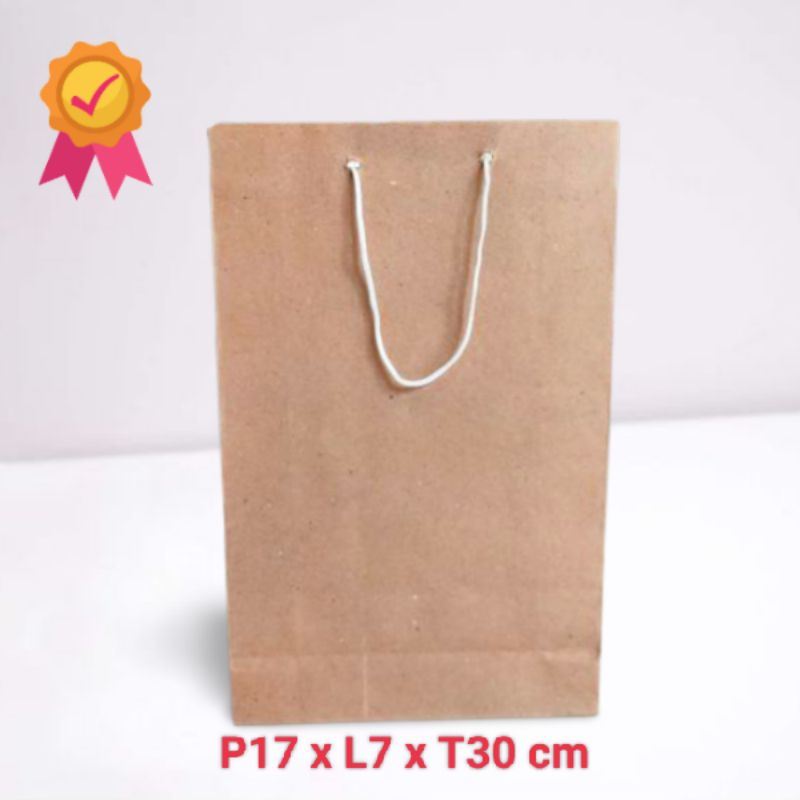 

PAPER BAG UK 17 X L7 X T30 Cm/ PAPER BAG KRAFT