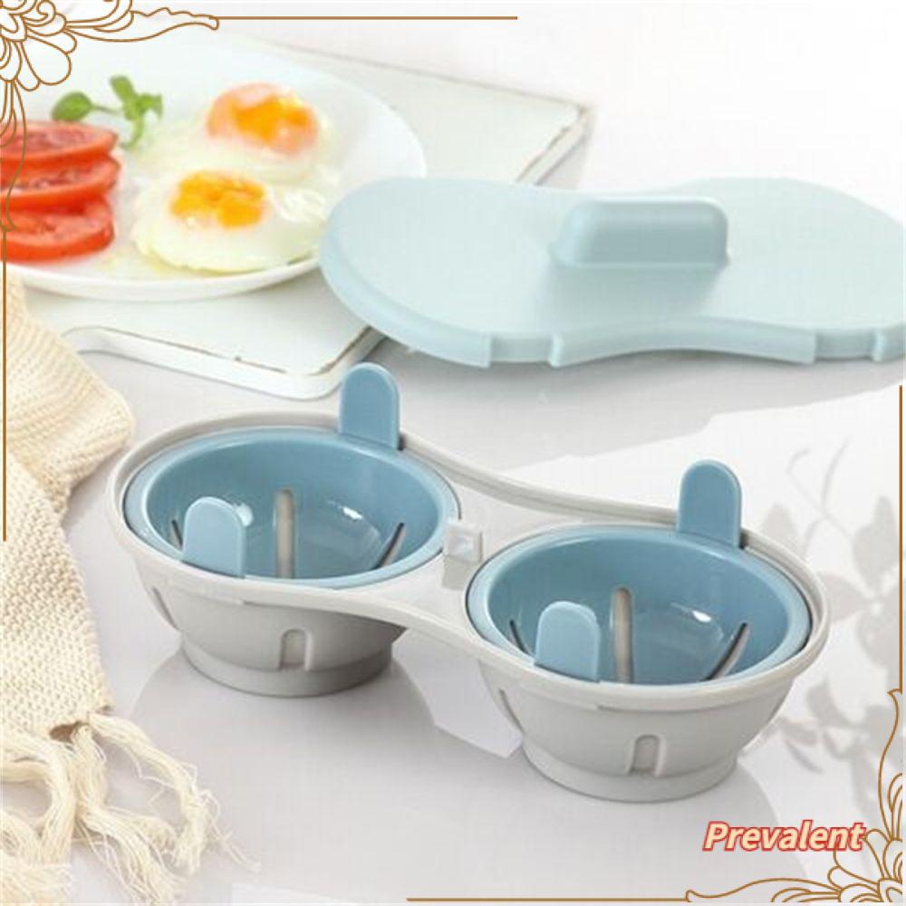 Preva Eggs Poacher Portable Egg Cracker Microwave Double Cup