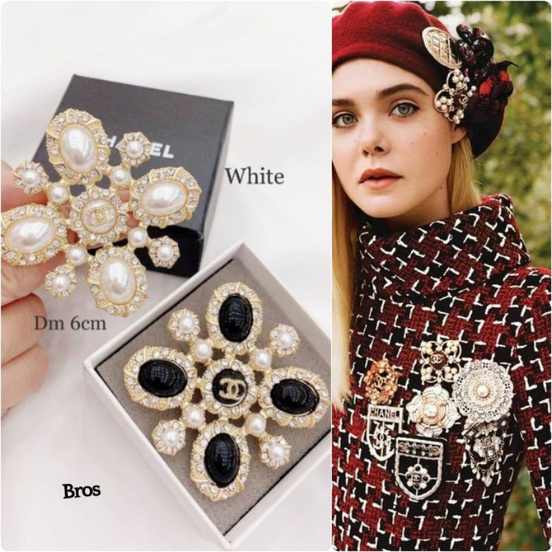 Bros import Bros Branded cantik CH4N3L  untuk hiasan baju di dada kualitas Import Peniti Baju Import swarovsky bros Premium fashion import bahan Bagus B115