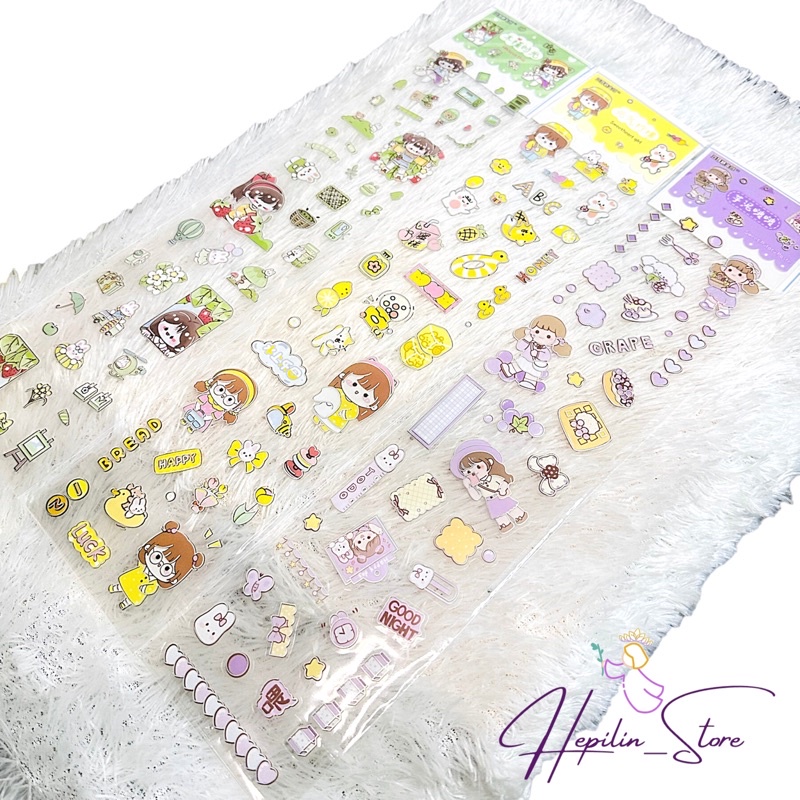 Jual Sticker Aesthetic Momo Lucu Set Lembar Sticker Diy Dimensi Import Hiasan Hp