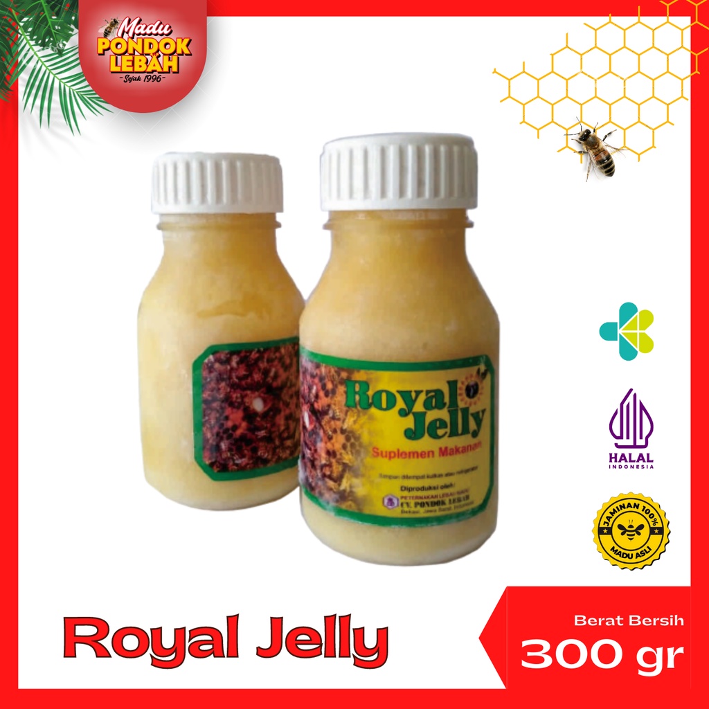 

Pondok Lebah - Royal Jelly Berkualitas Premium Murni Asli Original Hieginis Multivitamin 300gr