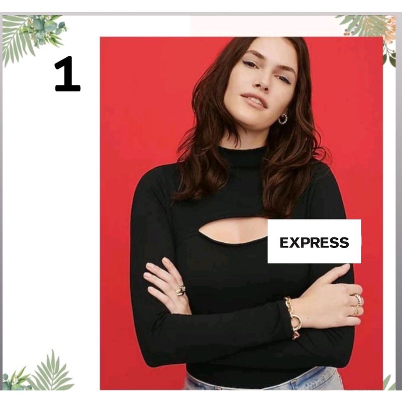 Exp Cozy Mock Neck Cut-Out Tee