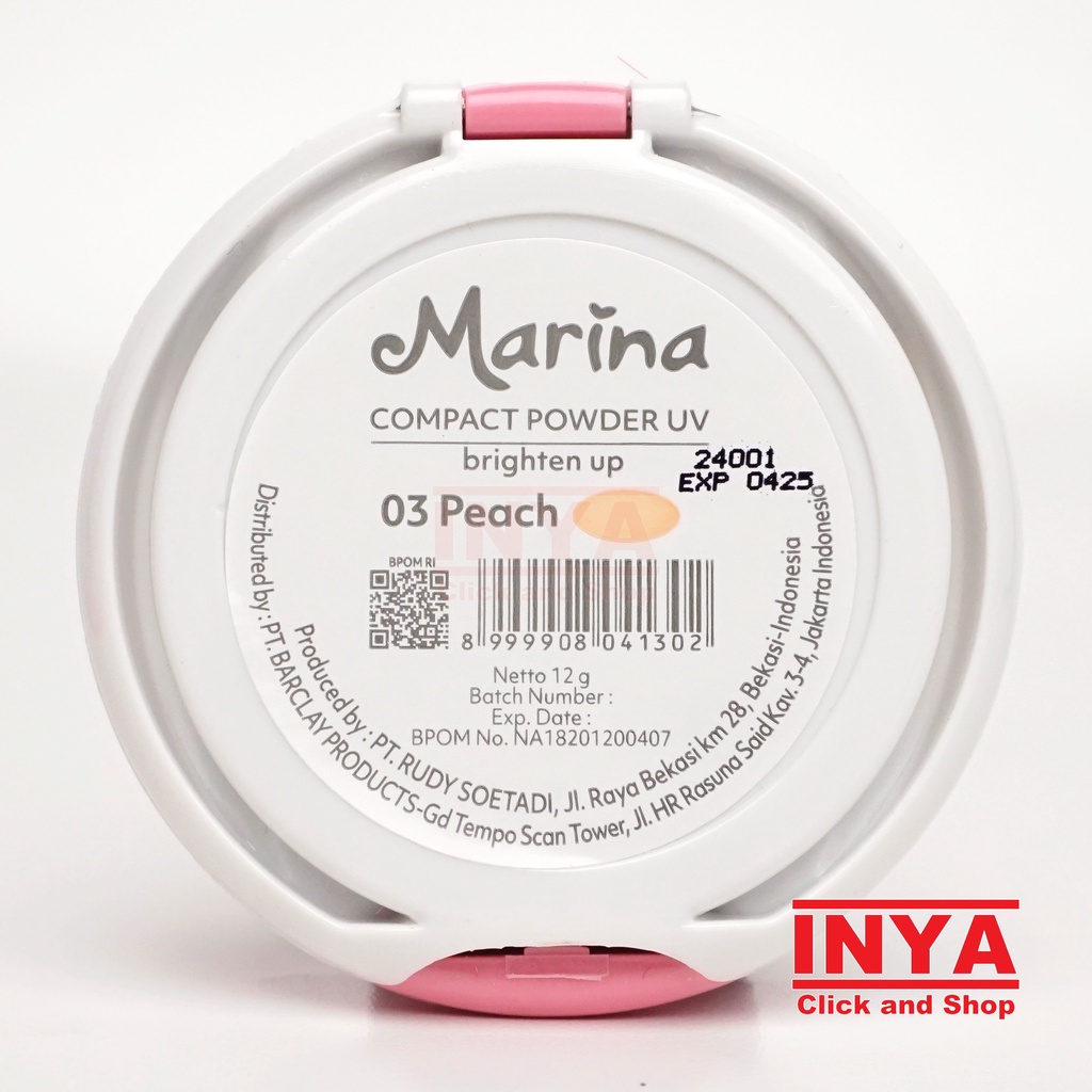 BEDAK MARINA COMPACT POWDER UV 03 PEACH 12gr - Bedak Padat