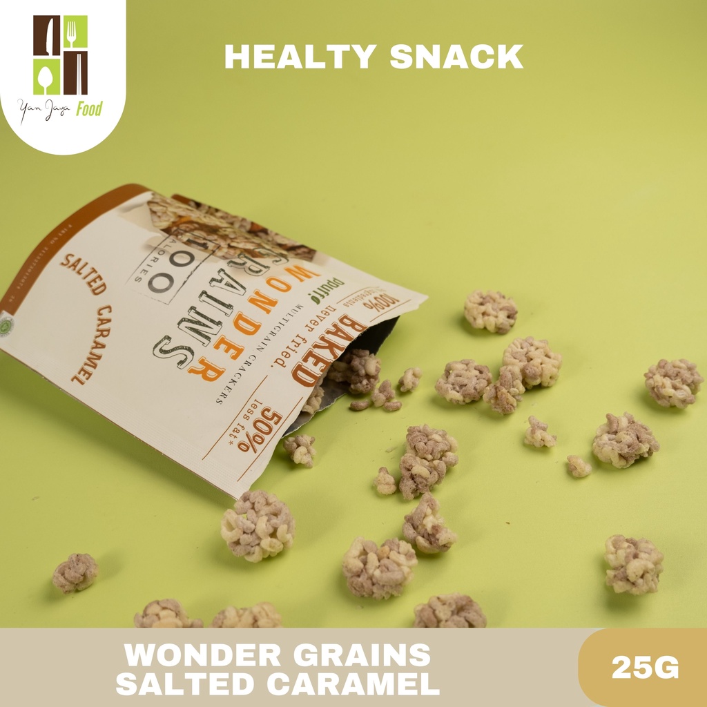 PPUFF Wonder Grain Healty Snack/Makanan Sehat [Seaweed / Salted Caramel] 25g Snack Bebas Gluten