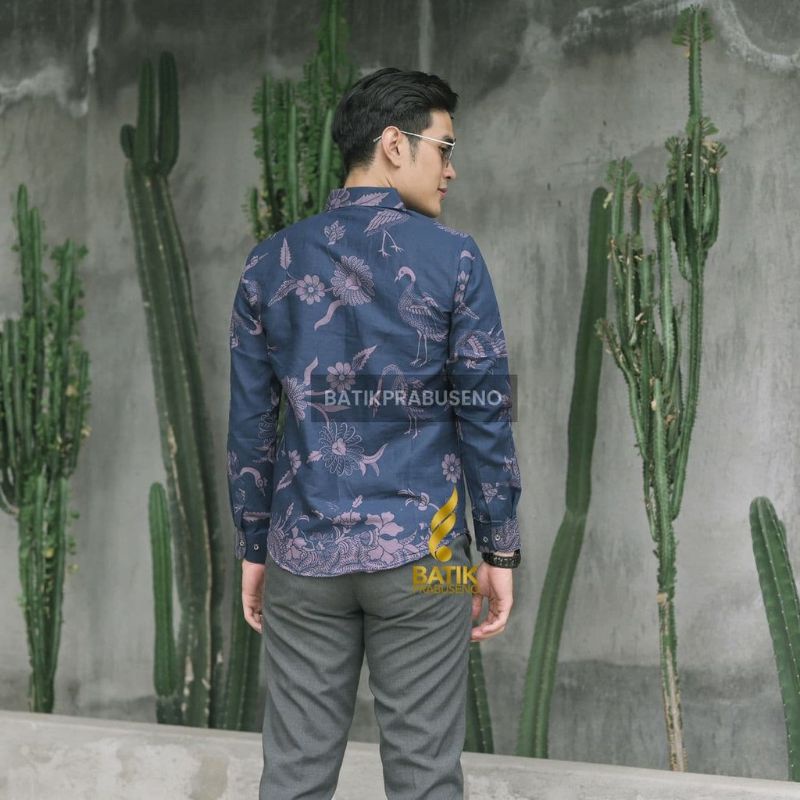 Kemeja Batik Pria Slimfit Model Terbaru Lapis Furing / Kemeja Batik Pria Modern