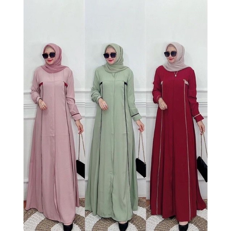 IRINA Dress gamis bahan crinkel ld 110 gamis kondangan gamis daily