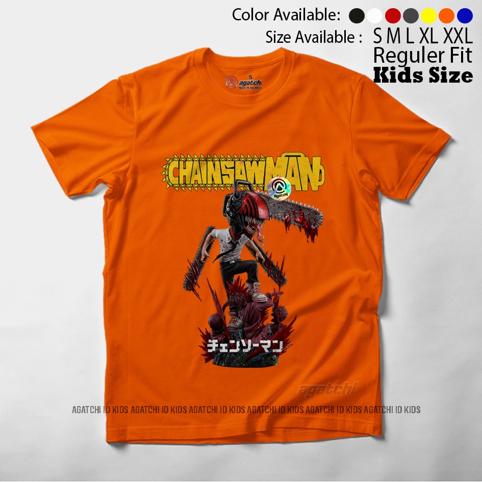 Baju Kaos Atasan Anak Laki - Laki Distro Anime Denji Chainsaw Man