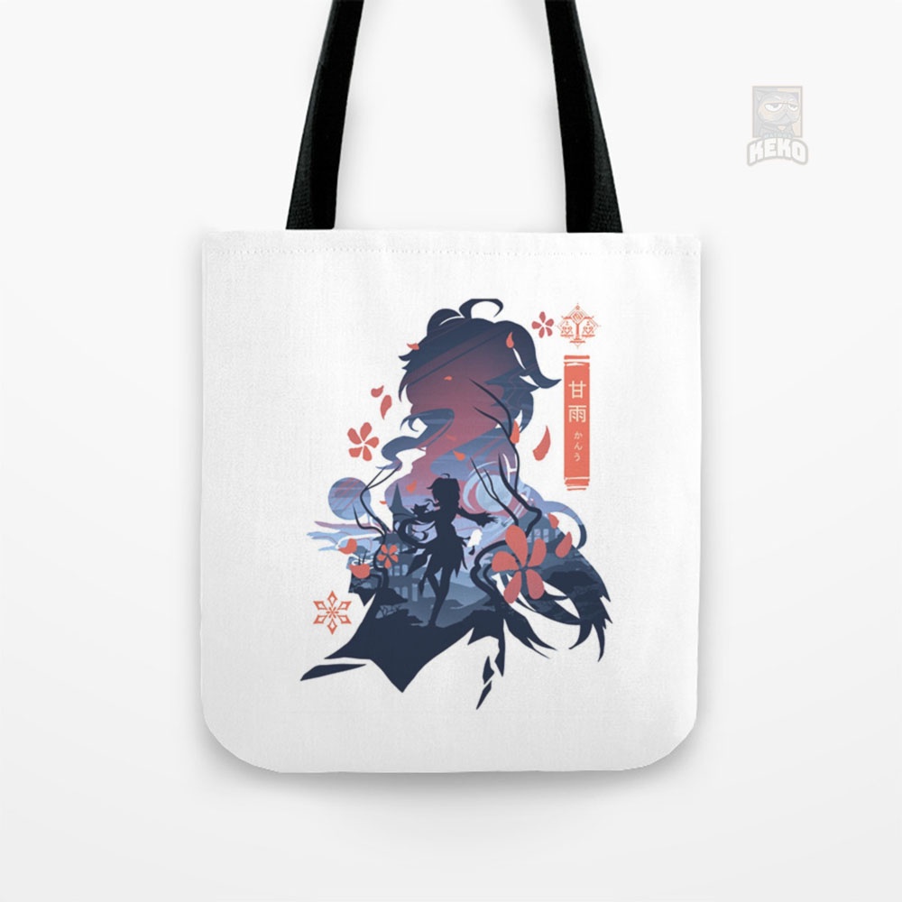 Ganyu Plenilune Gaze Tote Bag Kanvas