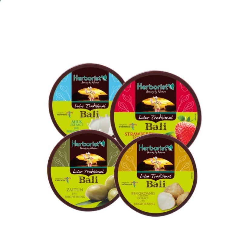 Herborist Lulur Tradisional Bali 100g &amp; 200g | Milk | Strawberry | Zaitun | Bengkoang