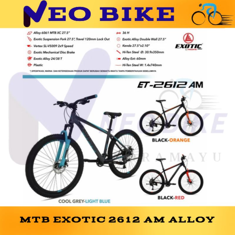 26" MTB Exotic 2612 AM Alloy