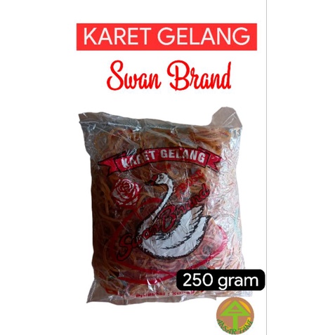 Karet gelang SWAN BRAND 250 gram karet mini kuat merah kuning hijau