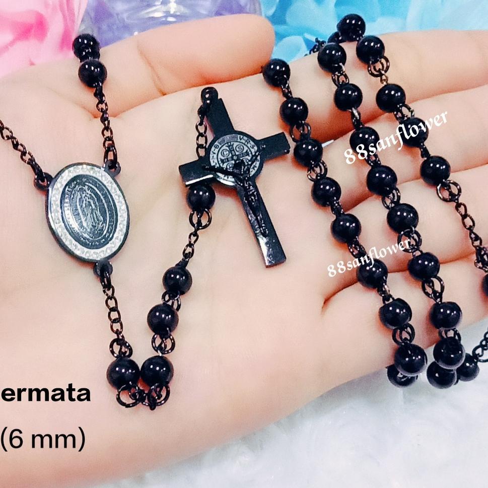 S68C ROSARIO TITANIUM BLACK Kalung Rosario Titanium Hitam