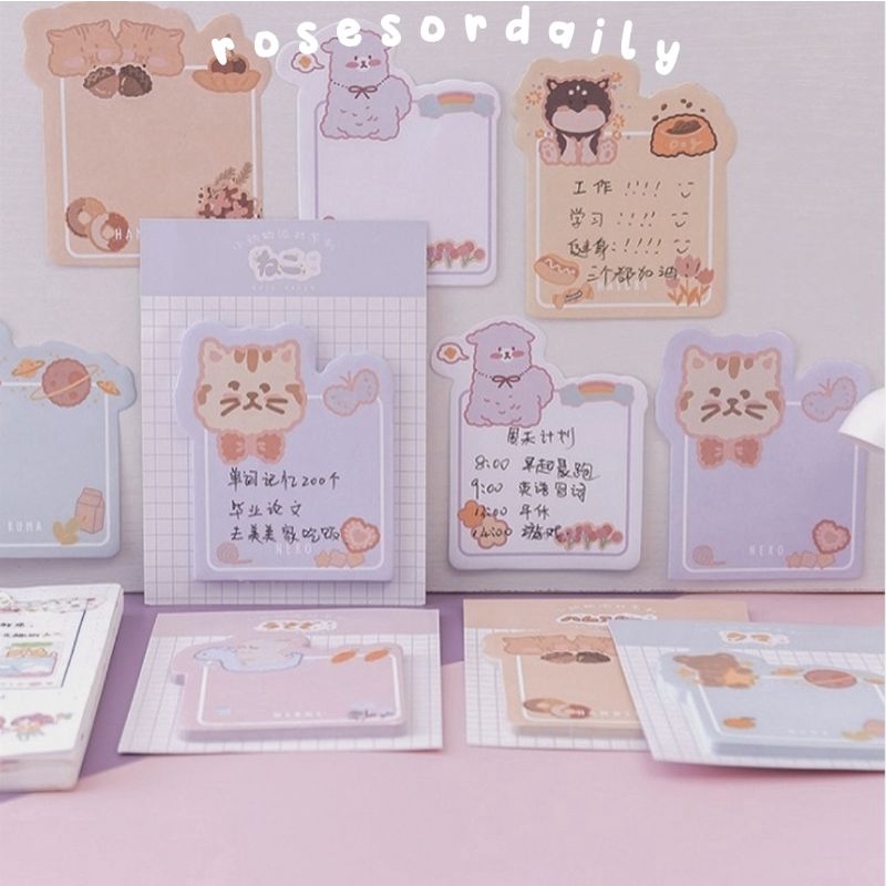 

STICKY NOTES/NOTE MEMO/NOTEPAD ANIMASI JEPANG PASTEL COLOR