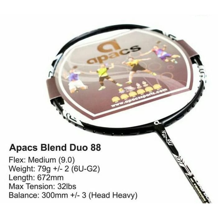 Raket Sale Raket Badminton Apacs Blend Duo 88 Ringan 79Gr / 6U-G2 Original