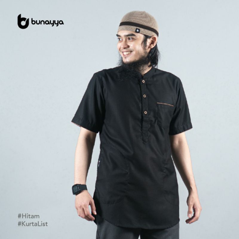Bunayya Kurta List Katun Toyobo Lengan Pendek Koko Pria Toyobo Pakistan Koko