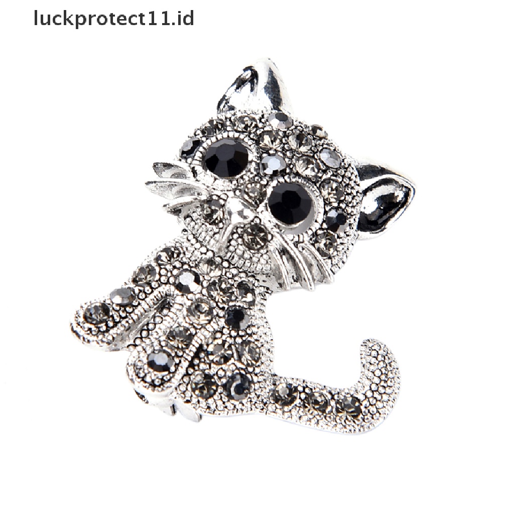 /Fashion Hot// Fashion// Kucing Kecil Yang Lucu Bros Pin Antik Berlapis Perak Mantel Kemeja Klip Fashion.