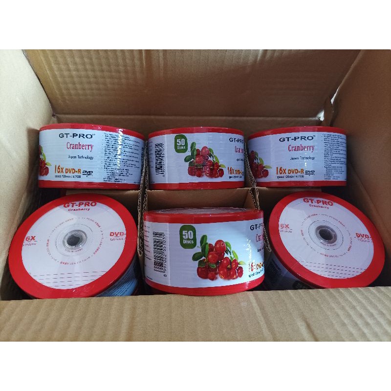 DVD-R GT-Pro Cranberry 4.7GB Pack/50Pcs