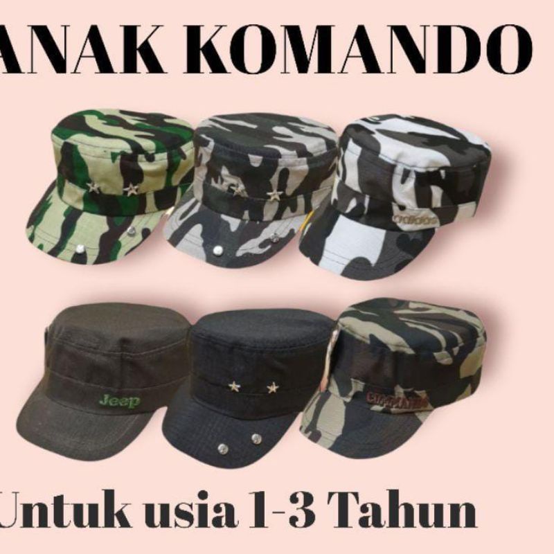 Topi anak tentara/Topi anak komando murah grosir