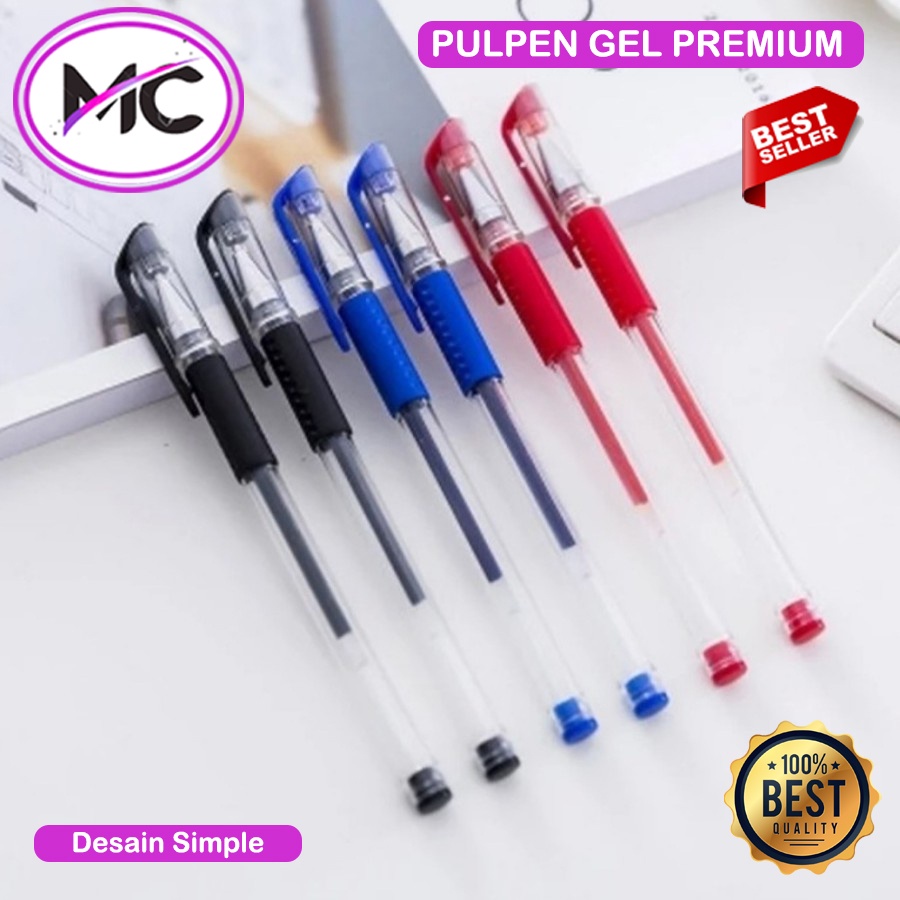 Pulpen Gel Internasional Standard Premium Pen Ballpoint Tinta Cair Pena Gel Pena Sekolah Pulpen Warna Murah Perlengkapan Sekolah Kantor