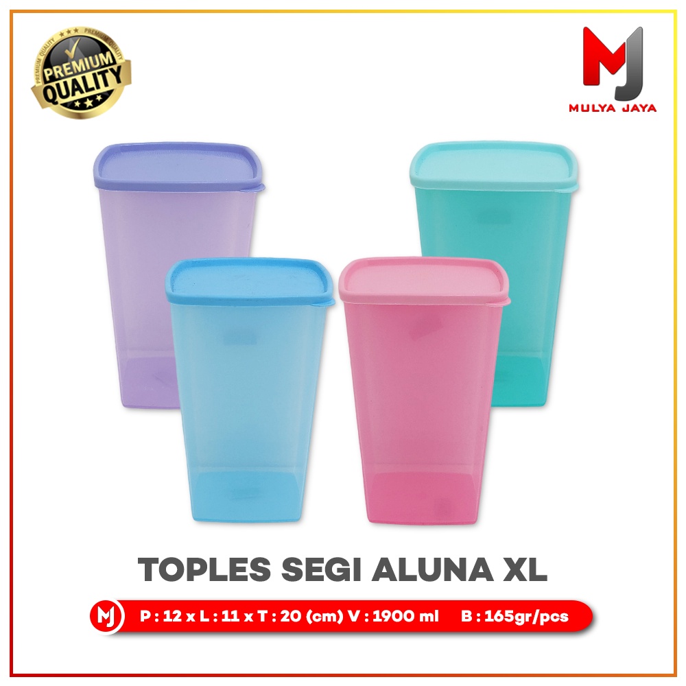 Mulya Jaya Toples egi Aluna XL Toples Segi Empat Plastik Besar