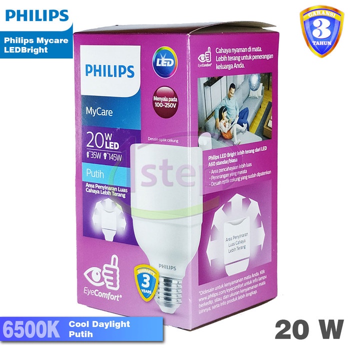 Lampu LED Bulb Philips LEDBright 20W 20 Watt 20Watt LED Bright Putih