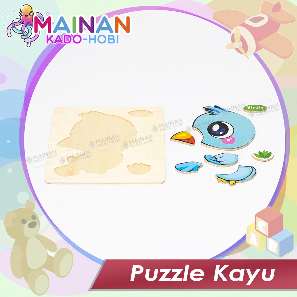 MAINAN KADO ULANG TAHUN ANAK PAPAN PUZZLE KAYU KARAKTER BIRD