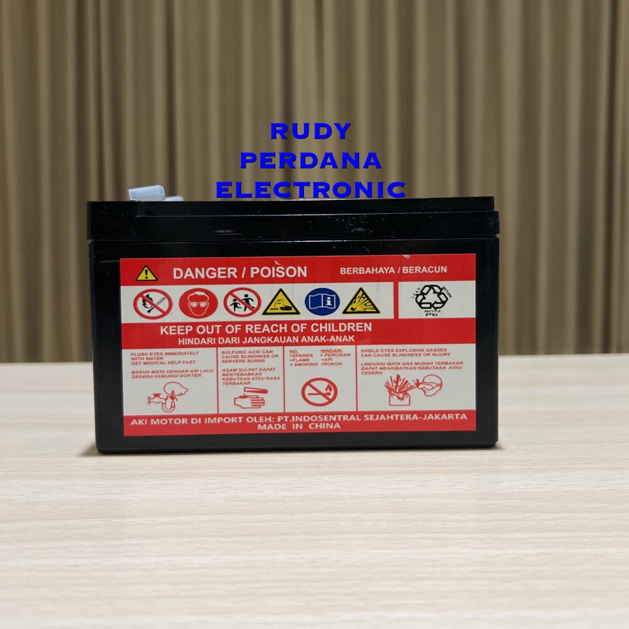 AKI KERING RECHARGEABLE BATTERY BATERAI 12V 12 VOLT 9AH 9 AH