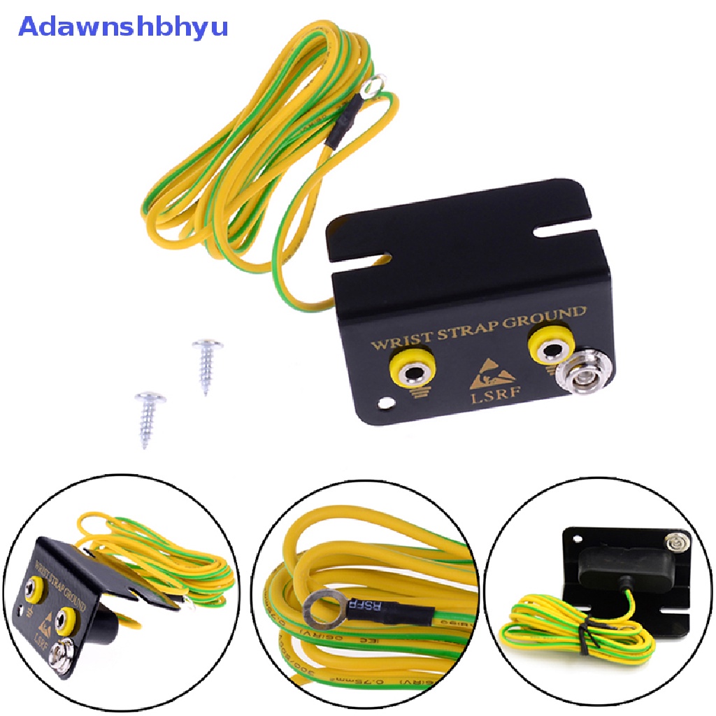 Adhyu ESD Stop Kontak Arde dual banana plug Untuk Ban Lengan strap Pergelangan Tangan anti Statis ID