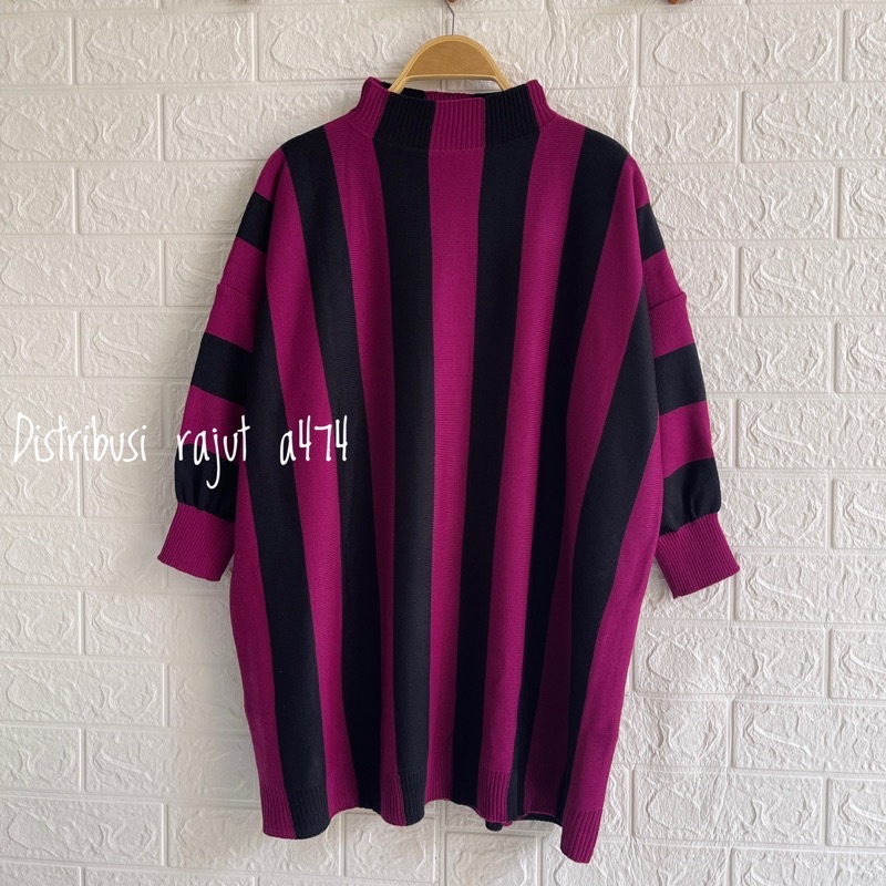 ERINA ATASAN RAJUT OVERSIZE TOP  SWEATER KERAH TINGGI KNIT JUMBO