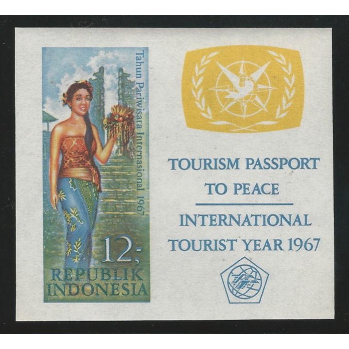 

✨NEW✨ - Perangko/Prangko Indonesia. SS seri Pariwisata 1967. Penari Bali
