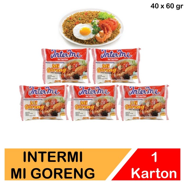 

Intermi | Intermie Instan Mi Goreng 1 Karton (40 pcs x 60 gram)