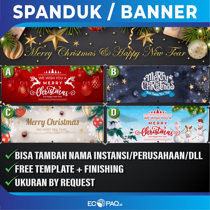 Cetak Spanduk Banner Natal dan Tahun Baru