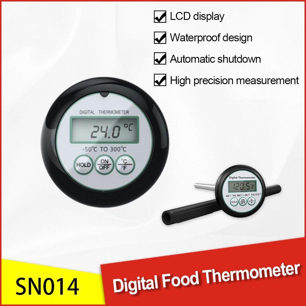 Solighter Digital Food Thermometer Masak BBQ Alat Pengukur Pengukur Suhu Panas Indikator