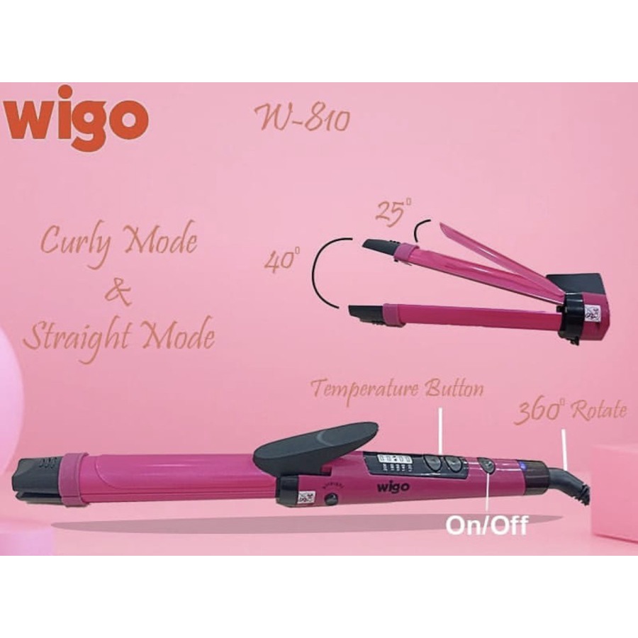 Catok rambut Wigo mini 2 in 1 W810 Odais 2in1 2 in 1 curly straight lurus keriting