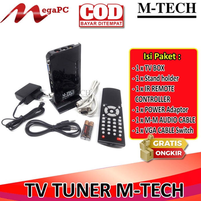 TV TUNER EXTERNAL BOX RECIEVER FOR CRT AND LCD M-TECH