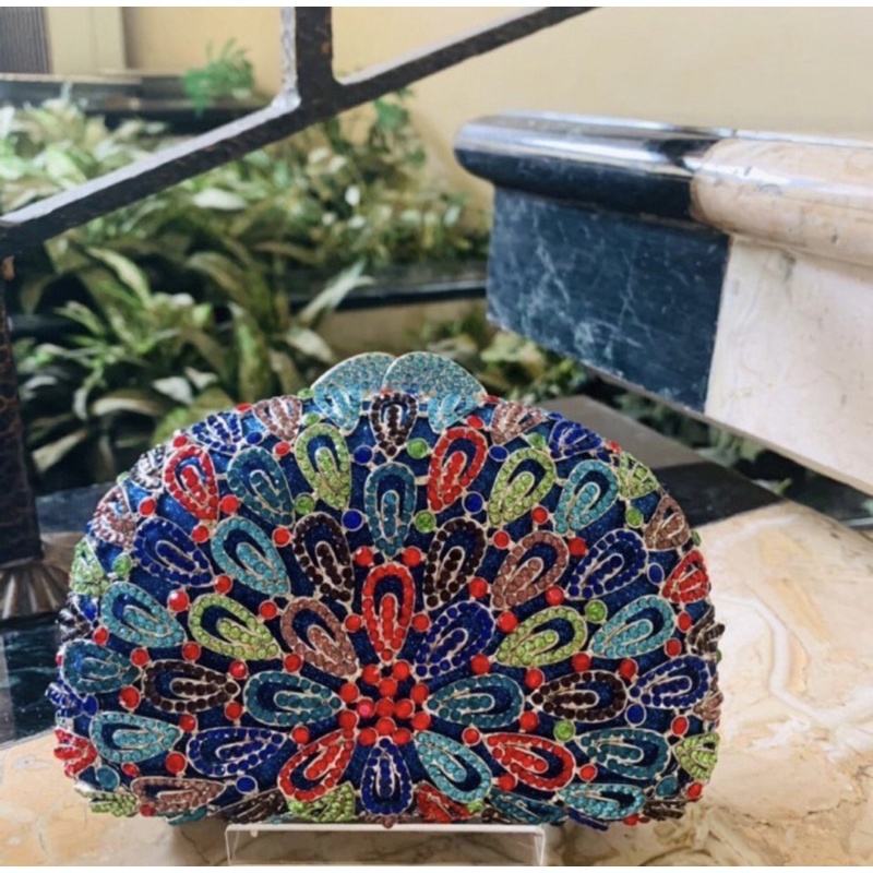 ROSSINI-Tas pesta swarovski / Clutch swarovski / Tas swarovski Multi J