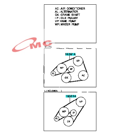 Tali Kipas (Fan/Van/V Belt) Xenia Avanza 1300CC 9004A-91019-001