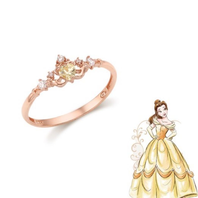 Cincin Disney Princess Diamond Wanita Adjustable