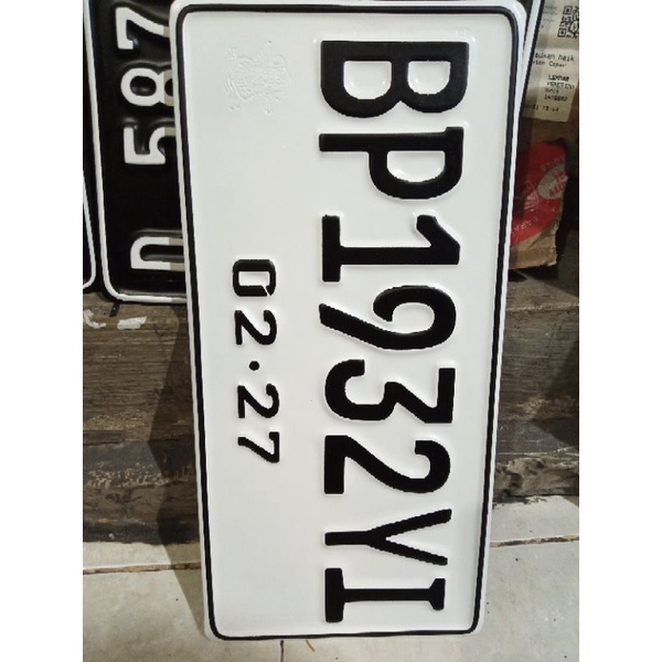 plat mobil JDM FONT BARU (satuan) ukuran 16x33cm