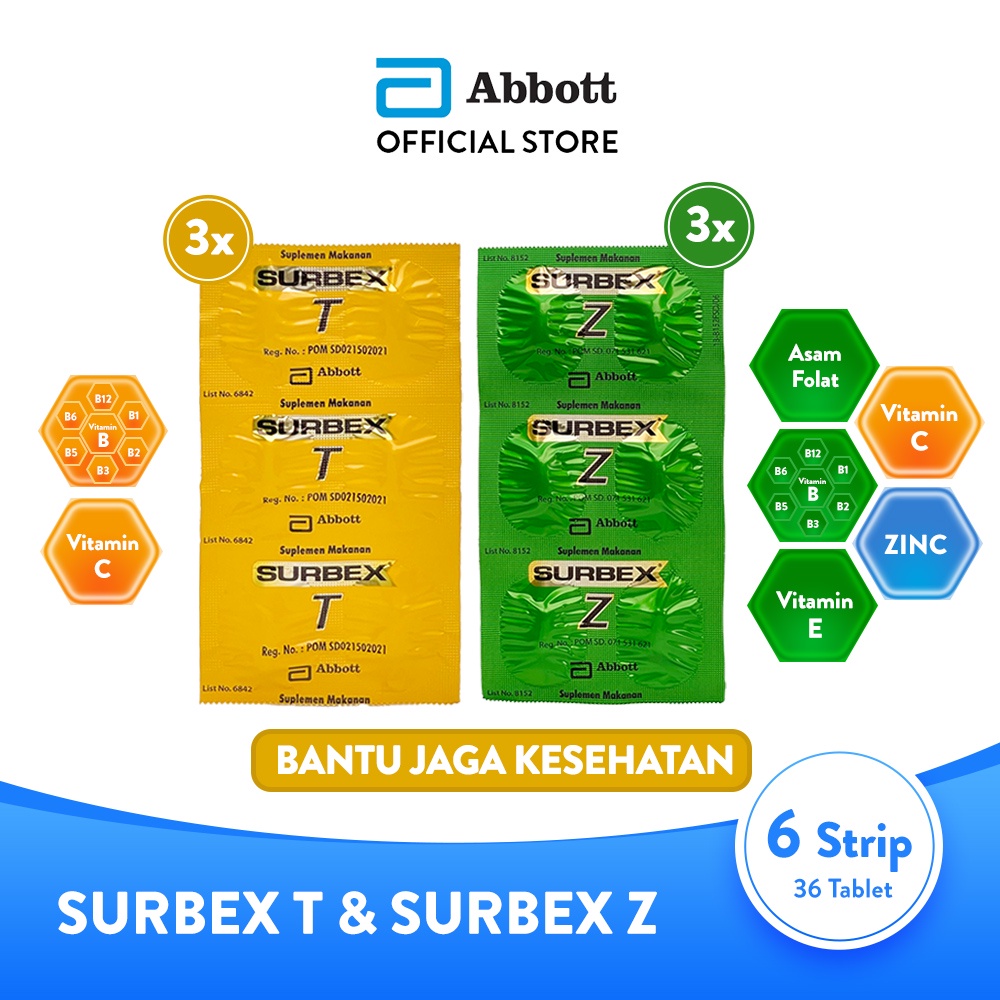 Jual Surbex Trial Pack x 6 (@3 strip Surbex T & Surbex Z) | Shopee