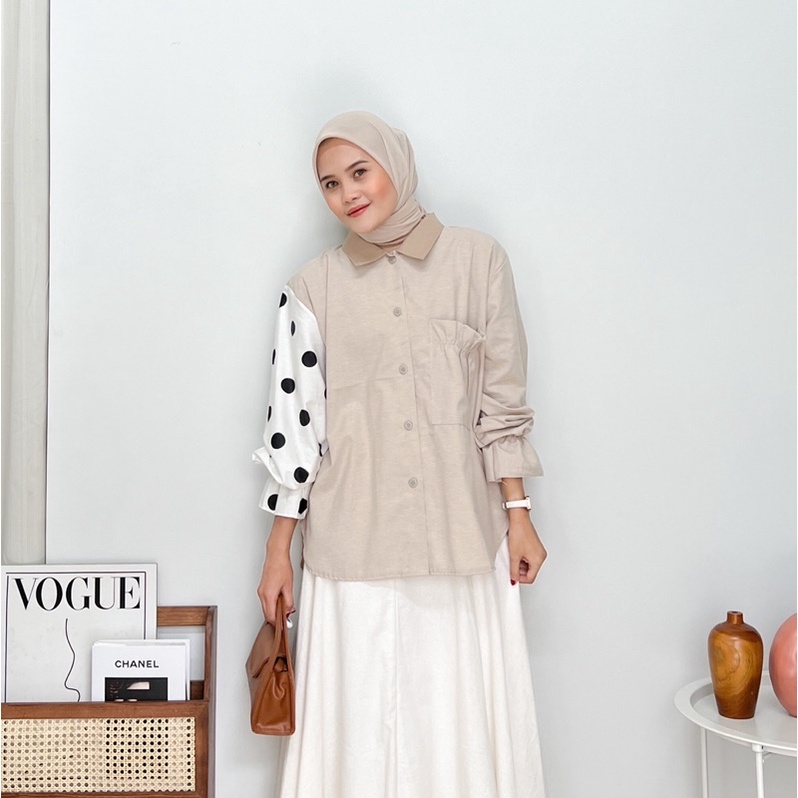 SELLENA SHIRT BY BOONAA | OXFORD SHIRT | KEMEJA BLOUSE OXFORD WANITA | KEMEJA PEREMPUAN