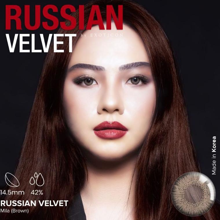 [Q-P8P] ☛] RUSSIAN VELVET softlens X2 minus -0.50 s/d -3.00 soflens wedding soflen pengantin 14.5 mm