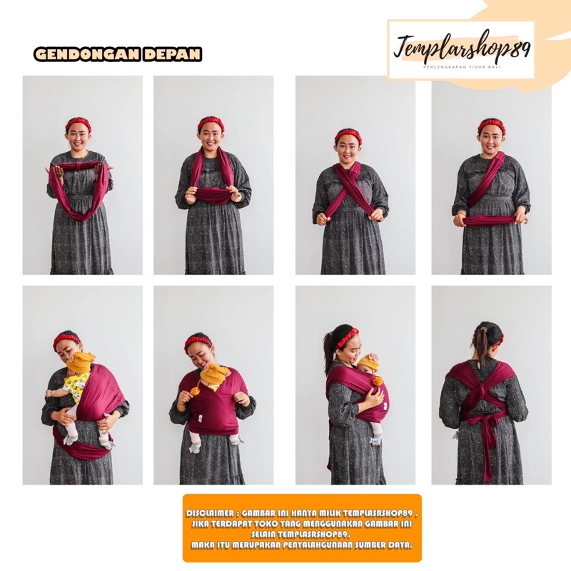 Gendongan Bayi Depan M Shape Hai Baby 3in1 Premiere Series 1