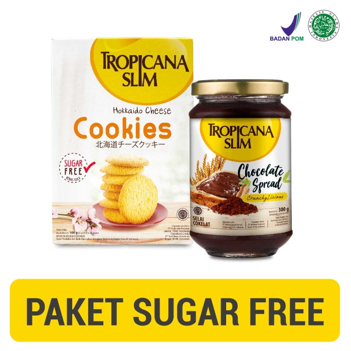 

selai- tropicana slim hokkaido cheese cookies (5 sch) + chocolate spread 300g -selai