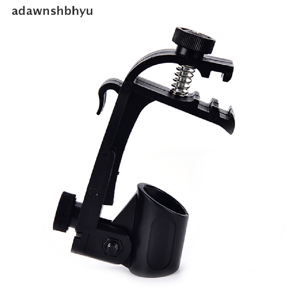 Adawnshbhyu 1pc Plastik Adjustable Clip On Drum Rim Shock Mount Microphone Mic Penjepit Holder ID