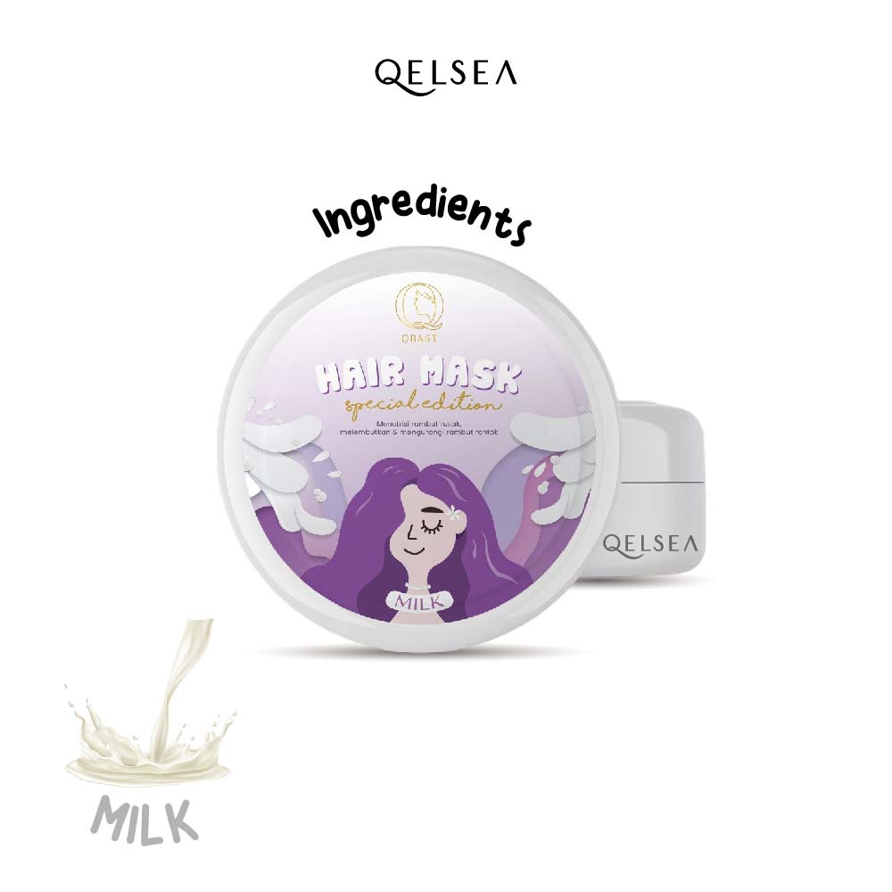 Hair Mask MILK/SUSU 250 gr Special Edition Masker Rambut QBAST