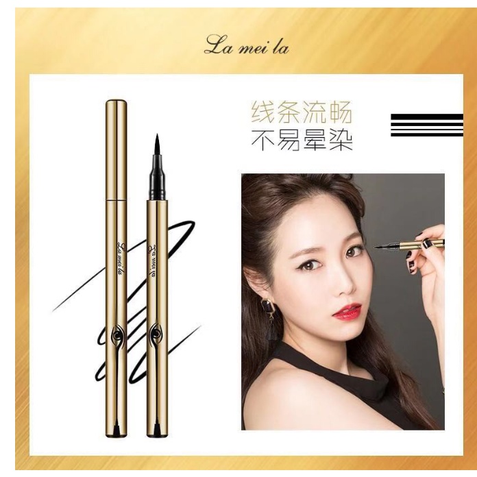 Lameila Eyeliner Anti Air &amp; Keringat Warna Gold / Silver