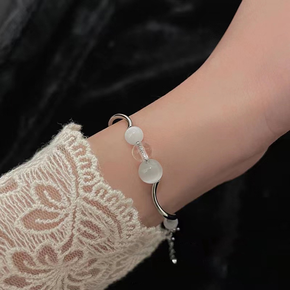 1pcs Gelang Manik-Manik Opal Tassle Elegan Untuk Wanita Gadis Tidak Teratur Perhiasan Aksesoris Hadiah